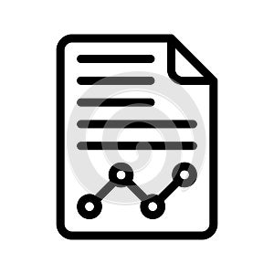 Graph sheet vector line icon