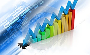 Graph showing business decline