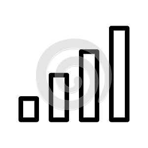 Graph thin line vector icon