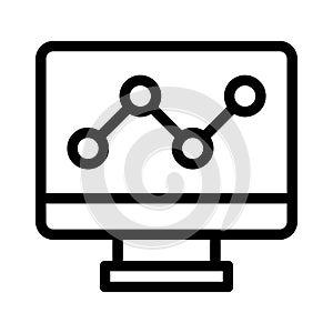 Graph thin line vector icon