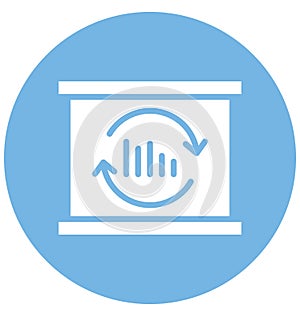 Graph, update Isolated Vector Icon That can be very easily edit or modified.