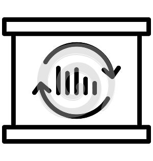 Graph, update Isolated Vector Icon That can be very easily edit or modified.