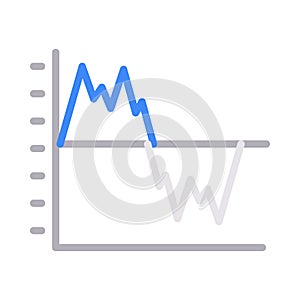 Graph vector color line  icon