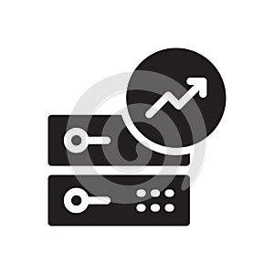 Graph vector glyph flat icon
