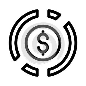 Graph vector thin line i con