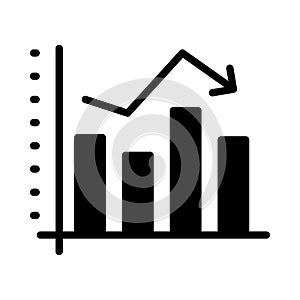 Graphchart vector glyph flat icon