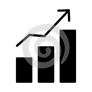 Graphchart vector glyph flat icon