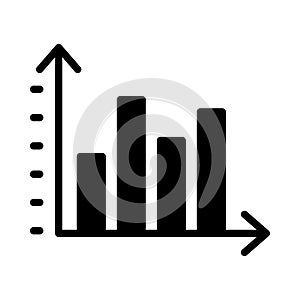 Graphchart vector glyph flat icon