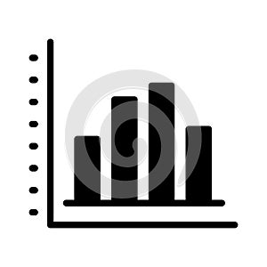 Graphchart vector glyph flat icon