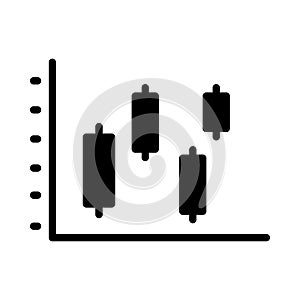 Graphchart vector glyph flat icon