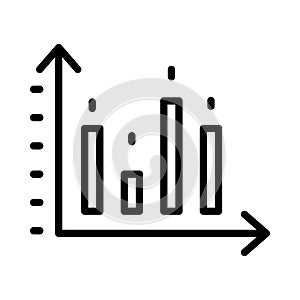 Graphchart vector thin line icon