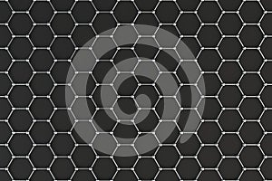 Graphene atomic structure on black background