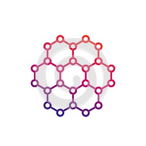 Graphene, carbon structure vector illustration