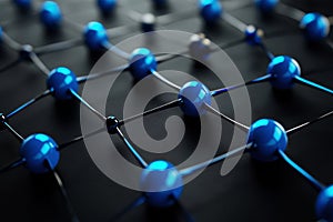 Graphene molecular grid, graphene atomic structure concept, hexagonal geometric form, nanotechnology background 3d