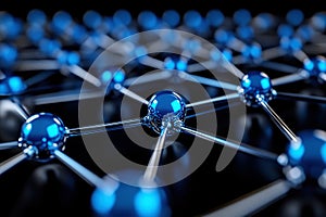 Graphene molecular grid, graphene atomic structure concept, hexagonal geometric form, nanotechnology background 3d