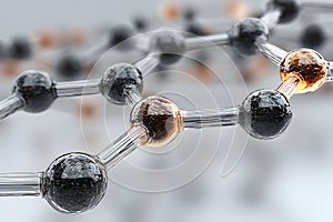 Graphene Molecular Structure Close-Up for Scientific and Educational Use Generative AI