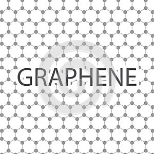 Graphene seamless pattern. Carbon lattice. Black graphene on white background. Abstract background. Graphene structure for Your