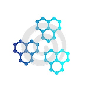 Graphene structures vector illustration