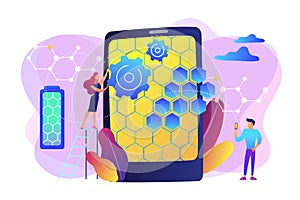 Graphene technologies concept vector illustration