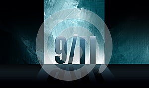 Graphic abstract 9/11 nine eleven memorial brush stroke background