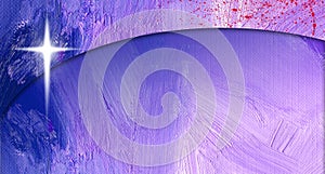 Graphic Abstract Christian Cross with paintbrush texture and curved arc background