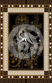 Graphical illustration of a Tarot card 6
