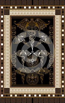 Graphical illustration of a Tarot card 7