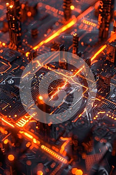 Graphic of Advanced technology research and development with edge projects