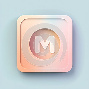 Vector icon with letter M. Eps 10, contains transparencies photo