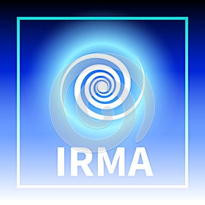 Graphic banner of hurricane Irma