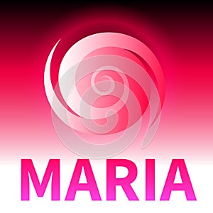 Graphic banner of hurricane Maria