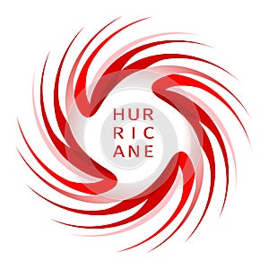 Graphic banner of hurricane warning