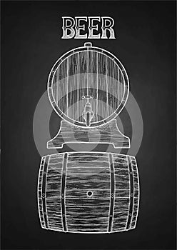 Graphic barrels of beer