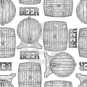 Graphic barrels of beer