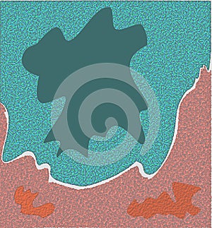 Graphic Beach Front View