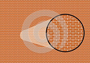 Graphic brick background with zoom in detail