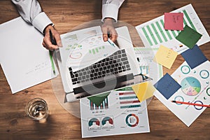 Graphic of business financial data analysis chart