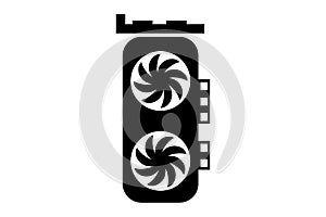 Graphic card icon isolated on a white backgrond