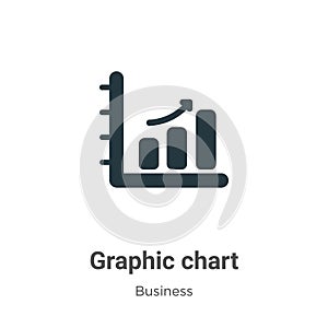 Graphic chart vector icon on white background. Flat vector graphic chart icon symbol sign from modern business collection for