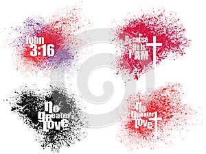 Graphic Christian No Greater Love and more inspiration splatters