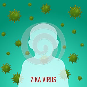 Graphic concept outbreak of new virus Zika. photo