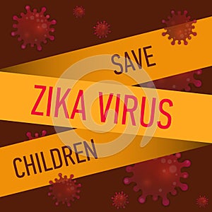 Graphic concept outbreak of new virus Zika. photo