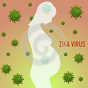 Graphic concept outbreak of new virus Zika.