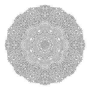 Graphic coral circle ornament