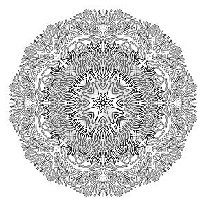 Graphic coral circle ornament