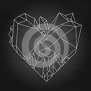 Graphic crystal heart photo