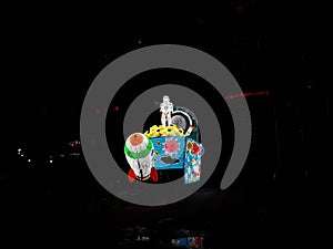 Graphic dark sky light close up