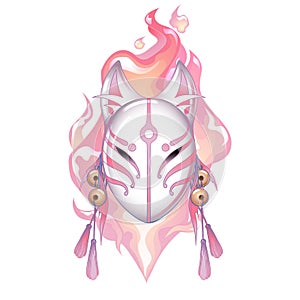 Graphic deamon fox mask photo