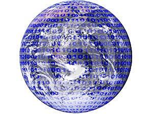 Graphic depicting binary data