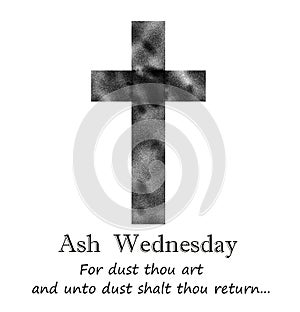 Graphic design of an ash wednesday icon